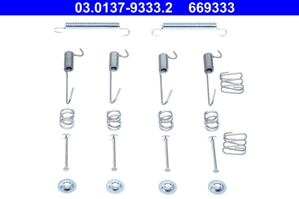 ATE Komplet pribora, čeljusti parkirne kočnice