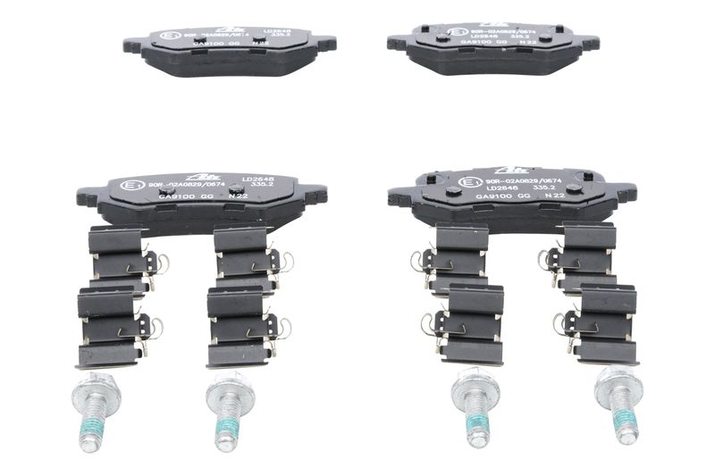 ATE Komplet kočnih obloga, disk kočnica