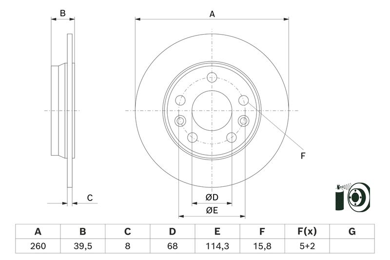 BOSCH Kočni disk