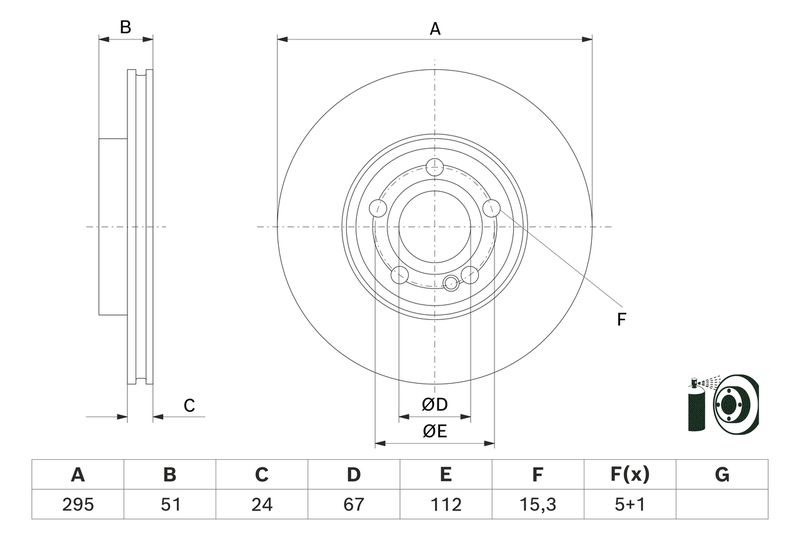 BOSCH Kočni disk