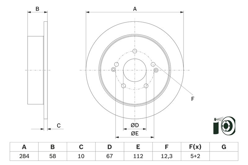BOSCH Kočni disk