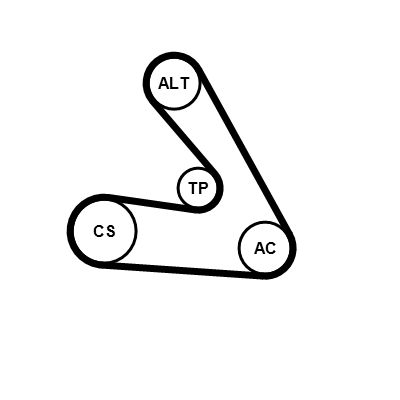 CONTINENTAL CTAM Komplet klinastog rebrastog remena
