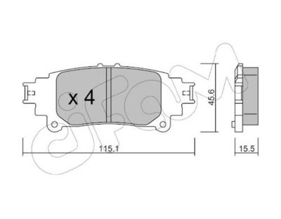 CIFAM Komplet kočnih obloga, disk kočnica