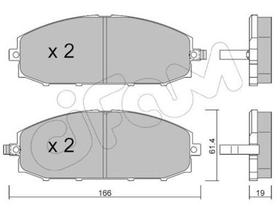 CIFAM Komplet kočnih obloga, disk kočnica
