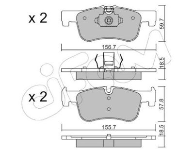 CIFAM Komplet kočnih obloga, disk kočnica