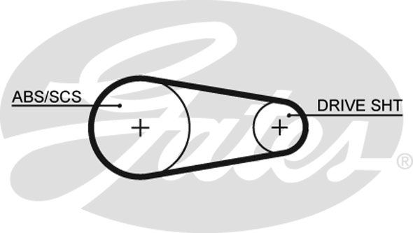 GATES Zupčasti remen