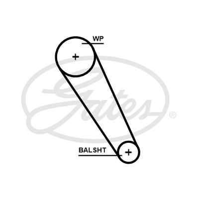 GATES Pumpa za vodu + komplet zupčastog remena