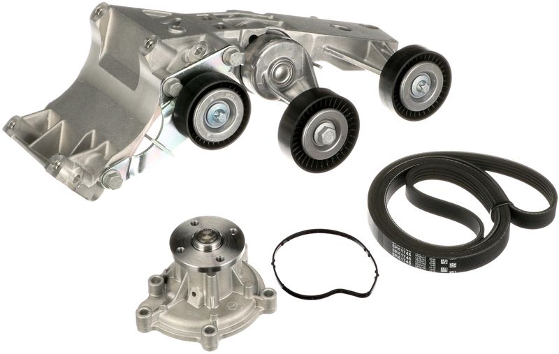 GATES Pumpa za vodu + komplet klinastog rebrastog remena