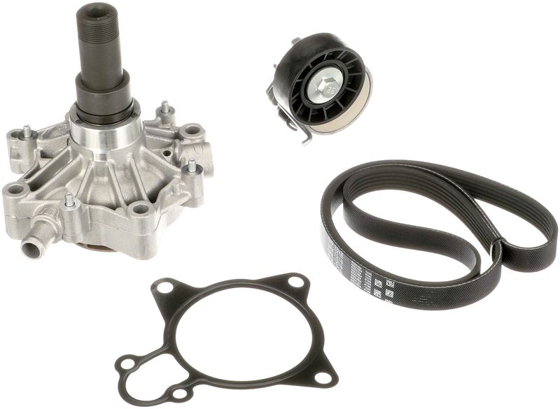 GATES Pumpa za vodu + komplet klinastog rebrastog remena