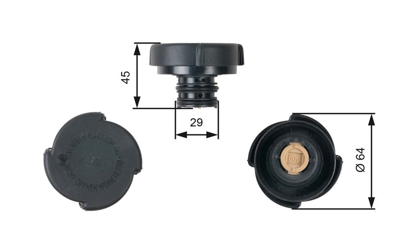 GATES Poklopac za zatvaranje, spremnik rashladne tekućine