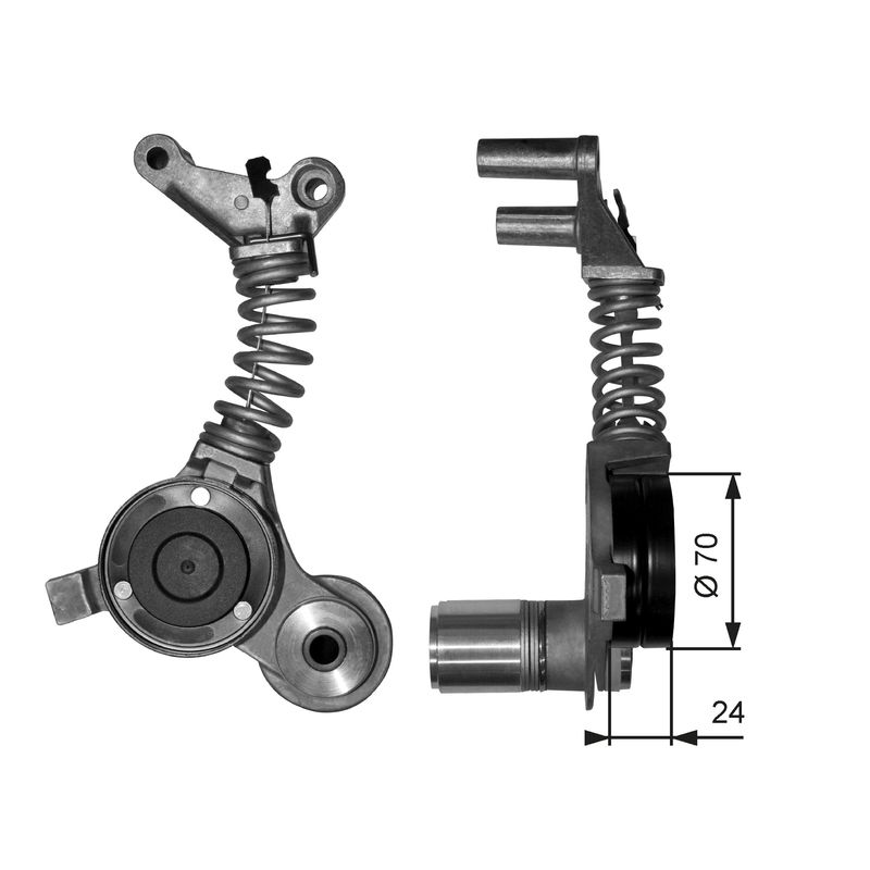 GATES Zatezač remena, klinasti rebrasti remen