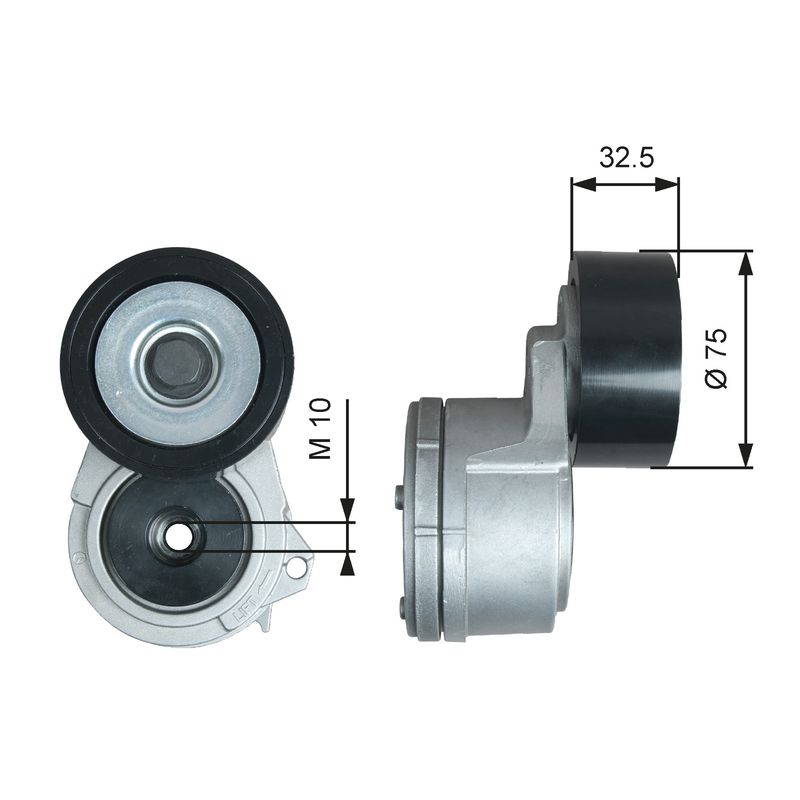 GATES Zatezač remena, klinasti orebreni remen