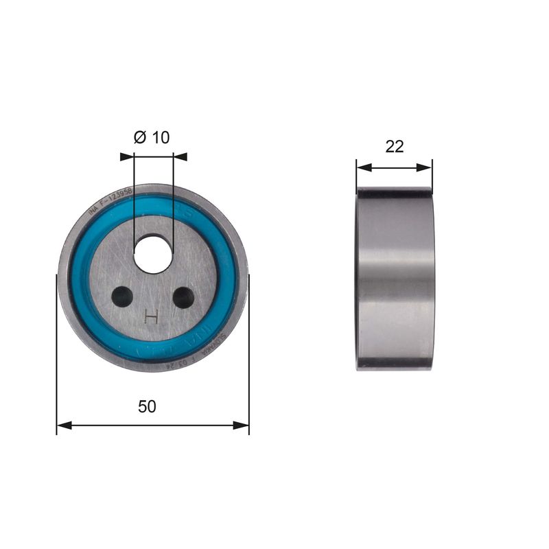 GATES Zatezni valjčić, zupčasti remen