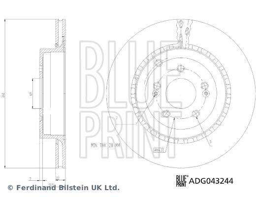 BLUE PRINT Kočni disk