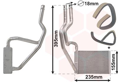 VAN WEZEL Izmjenjivač topline, grijanje unutrašnjosti