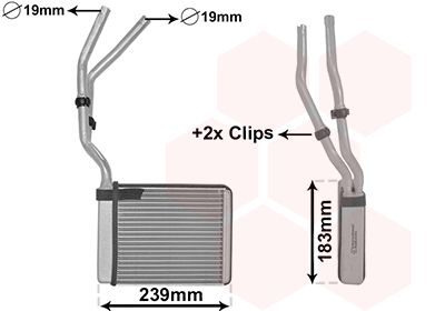 VAN WEZEL Izmjenjivač topline, grijanje unutrašnjosti