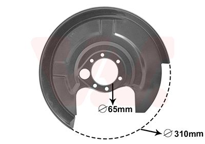 VAN WEZEL Lim za zaštitu od prskanja, kočni disk