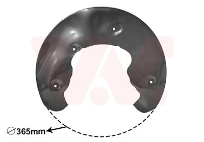 VAN WEZEL Lim za zaštitu od prskanja, kočioni disk