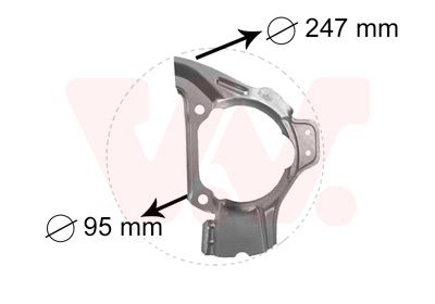VAN WEZEL Lim za zaštitu od prskanja, kočni disk