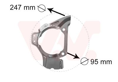 VAN WEZEL Lim za zaštitu od prskanja, kočni disk