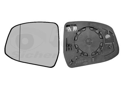 VAN WEZEL Staklo za retrovizor, vanjski retrovizor