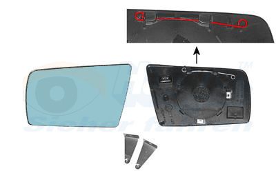 VAN WEZEL Staklo za retrovizor, vanjski retrovizor