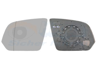 VAN WEZEL Staklo za retrovizor, vanjski retrovizor