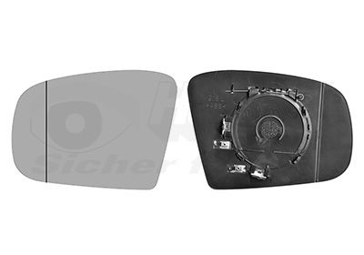 VAN WEZEL Staklo za retrovizor, vanjski retrovizor