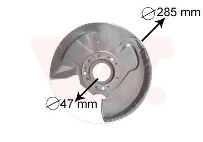 VAN WEZEL Lim za zaštitu od prskanja, kočni disk