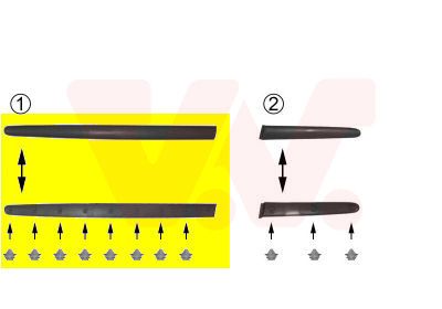 Van Wezel Ukrasna/zaštitna letvica, vrata