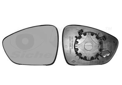 VAN WEZEL Staklo za retrovizor, vanjski retrovizor