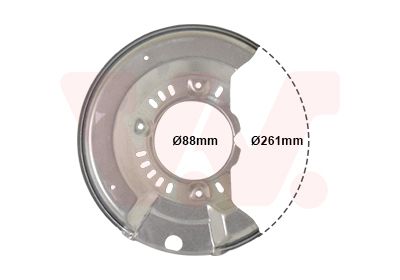 VAN WEZEL Lim za zaštitu od prskanja, kočni disk
