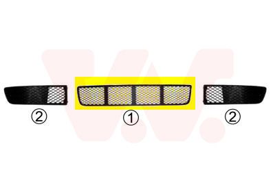 VAN WEZEL Ventilacijska rešetka, odbojnik