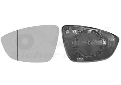 VAN WEZEL Staklo za retrovizor, vanjski retrovizor