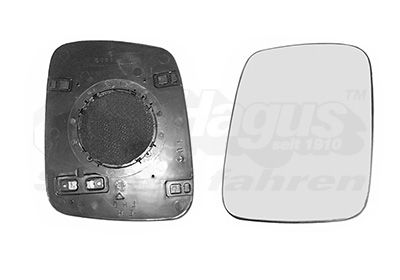 VAN WEZEL Staklo za retrovizor, vanjski retrovizor