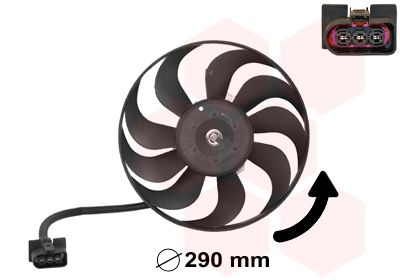 VAN WEZEL Ventilator, hlađenje motora