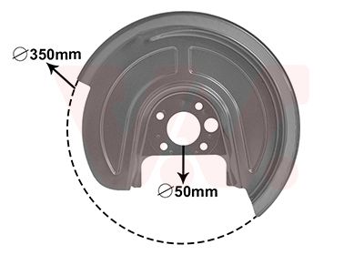 VAN WEZEL Lim za zaštitu od prskanja, kočni disk