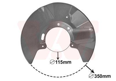 VAN WEZEL Lim za zaštitu od prskanja, kočni disk