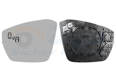 VAN WEZEL Staklo za retrovizor, vanjski retrovizor