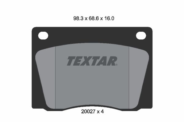 TEXTAR Komplet kočionih obloga, disk-kočnica
