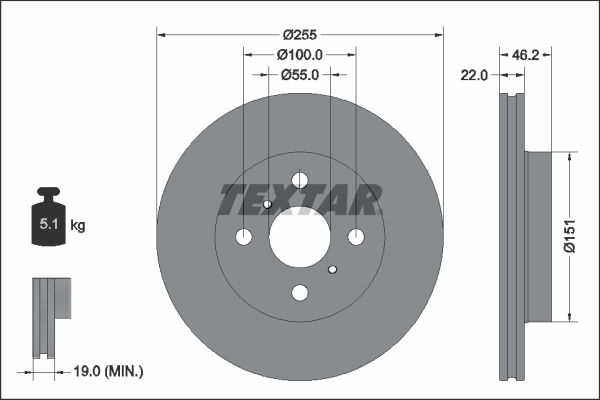 TEXTAR Kočni disk