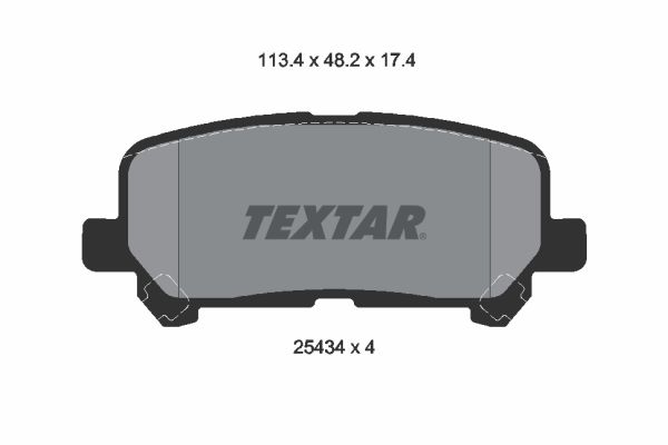 TEXTAR Komplet kočnih obloga, disk kočnica