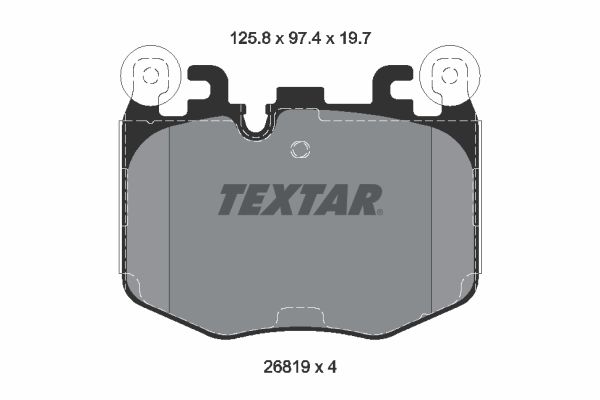 TEXTAR Komplet kočnih obloga, disk kočnica