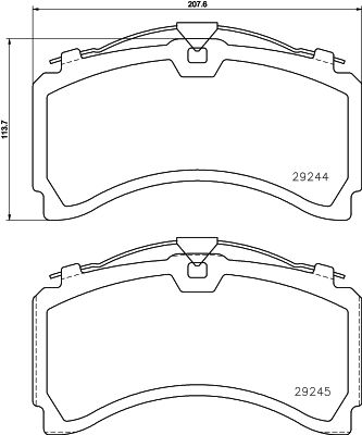 TEXTAR Komplet kočionih obloga, disk-kočnica