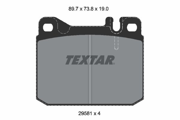 TEXTAR Komplet kočionih obloga, disk-kočnica