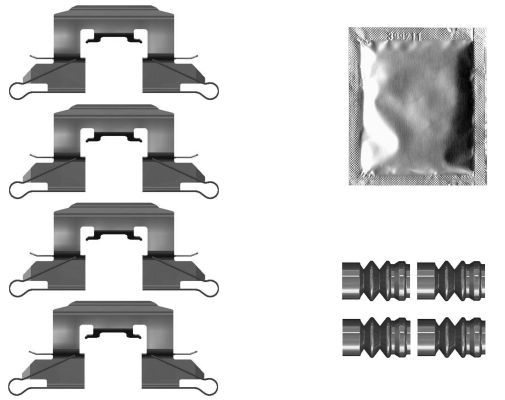 TEXTAR Komplet pribora, obloga disk kočnica