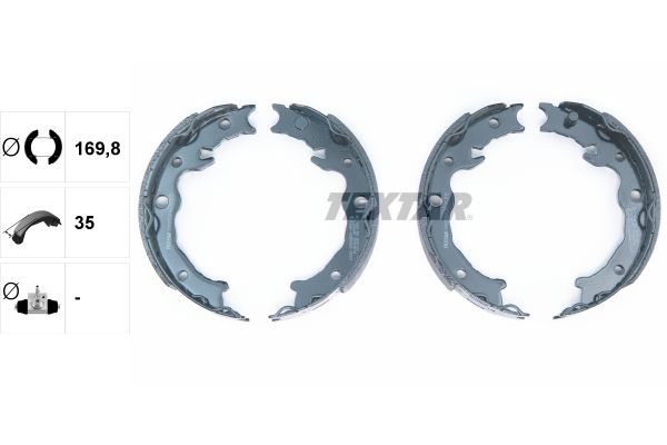 TEXTAR Komplet kočionih papuča, parkirna kočnica