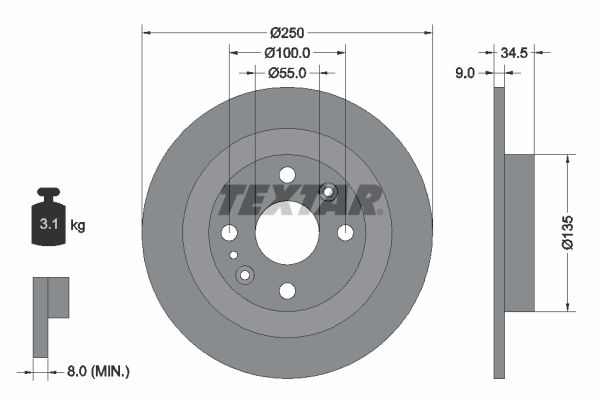 Textar Kočioni disk