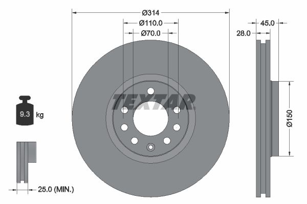 Textar Kočioni disk