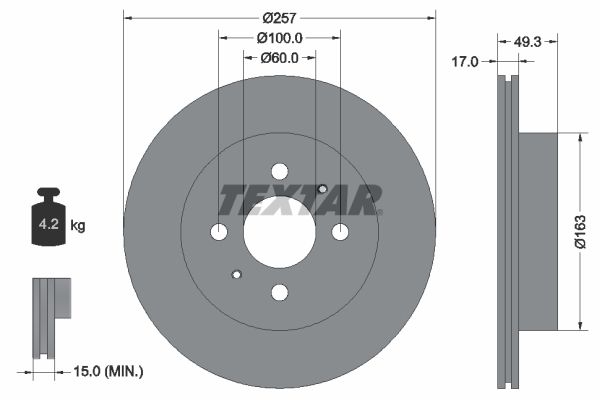 Textar Kočioni disk